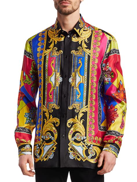 versace mens pink shirt|versace fitted shirts for men.